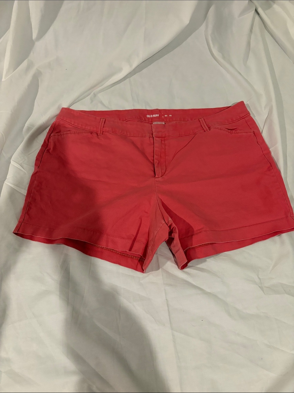 Old Navy Coral-Red Women's Chino Bermuda Shorts